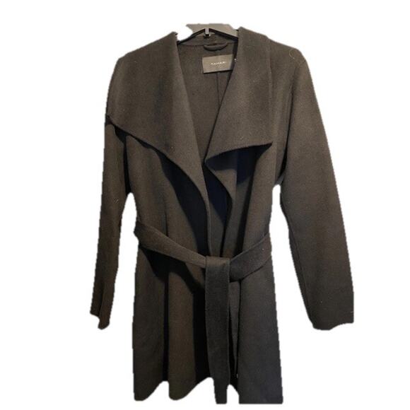 Tahari Ladies Blk Wrap Coat W/ Belt Double Face Fabric Sz XXL Shawl MSRP$350 - Picture 4 of 8